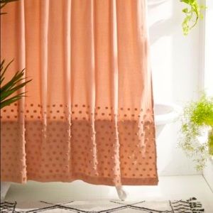 [Urban Outfitters] Tufted Dot Shower Curtain, Rose